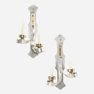 French, sconces, pair