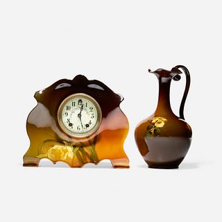 Weller Pottery, Louwelsa clock and pitcher