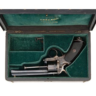 Cased Lebaron Pinfire Revolver