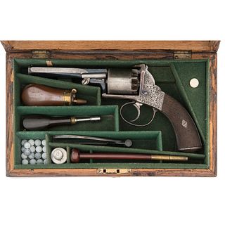 A Good Cased Adams Percussion Revolver of Bentley Type