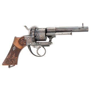 Engraved German Pinfire Revolver by Schwartz & Felz