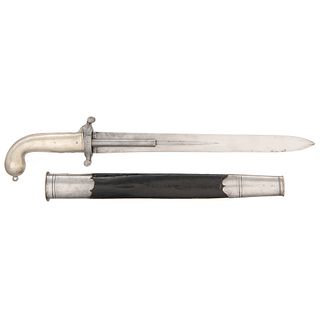 Good and Unusually Large Dumonthier Double-Barreled Percussion Knife Pistol