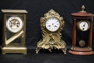 Lot Of 3 Assorted Antique Clocks.