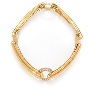 YELLOW GOLD AND DIAMOND COLLAR NECKLACE