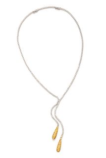 DIAMOND AND YELLOW SAPPHIRE NECKLACE