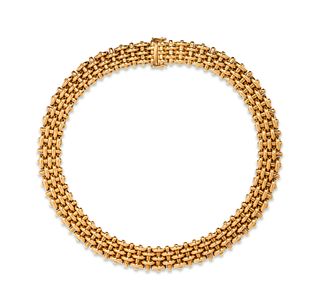 BLACK, STARR & FROST, YELLOW GOLD COLLAR NECKLACE