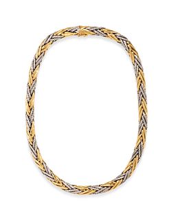 BICOLOR GOLD CHAIN NECKLACE