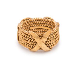 TIFFANY & CO., SCHLUMBERGER, YELLOW GOLD 'X' RING