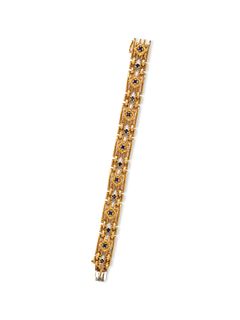 TIFFANY & CO., YELLOW GOLD AND SAPPHIRE BRACELET
