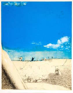 Piero Guccione (Scicli 1935-Modica 2018)  - Sea view, 1964