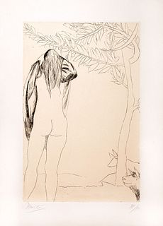Giacomo Manzù (Bergamo 1908-Roma 1991)  - Nude and tree
