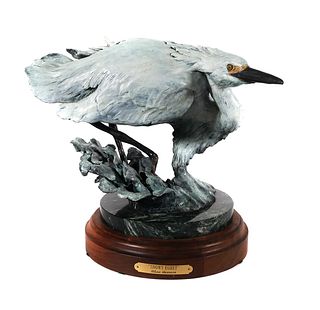 GLENN SWANSON, Bronze Egret, Cold Painted