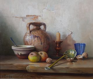 ROBERT CHAILLOUX, Still Life with Fruit, O/C
