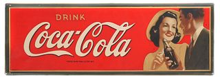 Vintage 1940's Coca Cola Metal Sign AM-5-2
