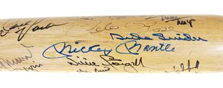 Mickey Mantle signed Bat, DiMaggio, Williams