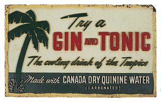 Gin & Tonic CANADA DRY Syroco Raised Letter Sign