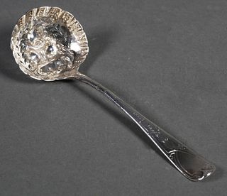 1777 British Sterling Silver Openwork Ladle