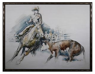 HERMAN, Western Cowboy Painting