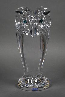 Crystal de Sevres Owl Statue