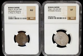 PHILIP II & I Ancient Roman Empire Coins
