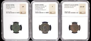 (3) Ancient Roman Empire Coins NGC 