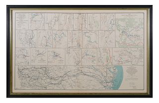Civil War Battles Map 20th Army Corps 1864 