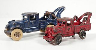 (2) AC WILLIAMS Cast Iron Tow Truck Wrecker 