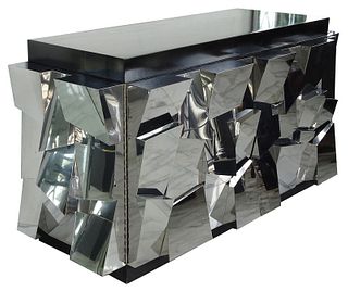 Paul Evans Style Faceted "Cityscape" Cabinet