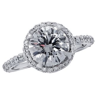 1.74 Round Brilliant Cut Diamond Engagement Ring
