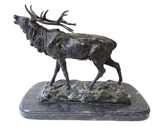 Bronze Sculpture of an Elk - After P.J. Mene