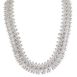 29 Carat Diamond 18 Karat White Gold Necklace