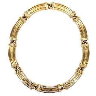 Tiffany & Co. Atlas Diamond 18K Gold Necklace