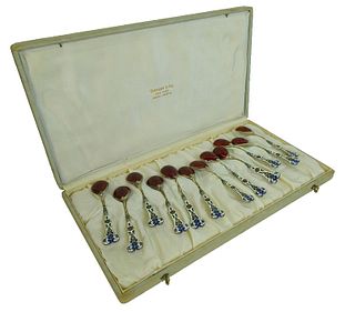 Hammer Galleries Set of (12) Russian Imperial Spoons