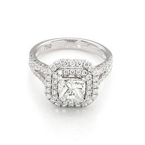 2.29ct Diamond 18k White Gold Engagement Ring GIA
