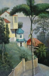 S.Lance Oil Painting "Beachhouse"