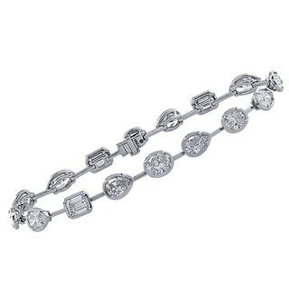 Diamond Fancy Shape Platinum Bracelet