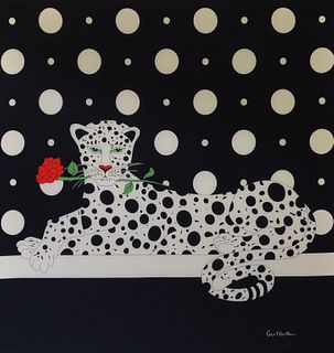 Artist Unknown, Circa 1980s Snow Leopard