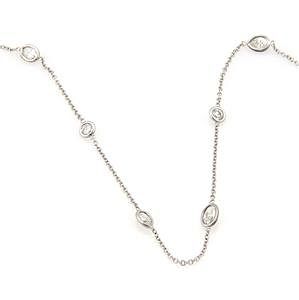 By The Yard 14k Assorted Shape Diamond Necklace