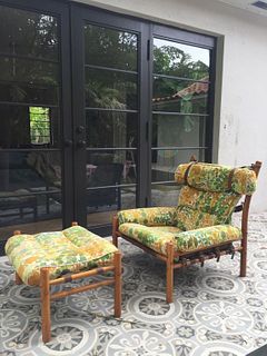 Arne Norell Inca Chair & Ottoman