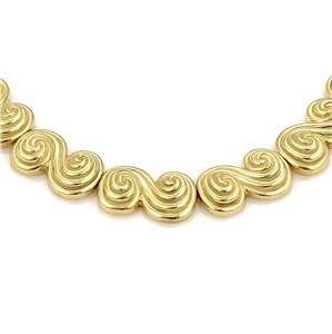 Tiffany & Co. 18k Yellow Gold SPIRO Swirl Necklace