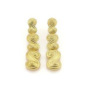 Tiffany & Co SPIRO 18k Yellow Gold Spiral Earrings