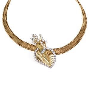 Cartier Rare 1940's 4.00ct Diamond 18k Necklace