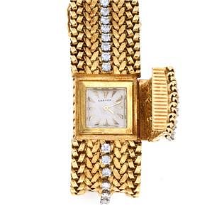Cartier Rare Vintage 3.25ct Diamond 18k Watch