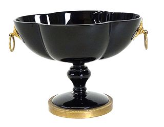 rare baccarat black crystal urn