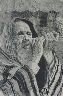 Schary rabbi artwork on paper