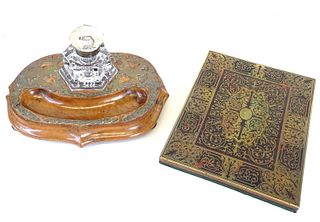 Inlaid lot, Boulle And Inkwell