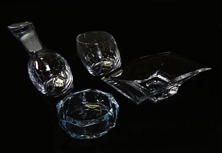 (4) Collection of four Crystal Items