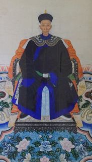 Chinese Imperial Painting of Emperor on Paper