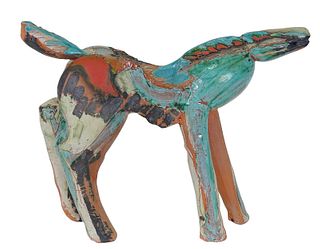 Artist Unknown Ceramic Horse. Signed.