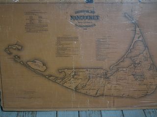 RARE MAP OF NANTUCKET BY FC EWER 1869